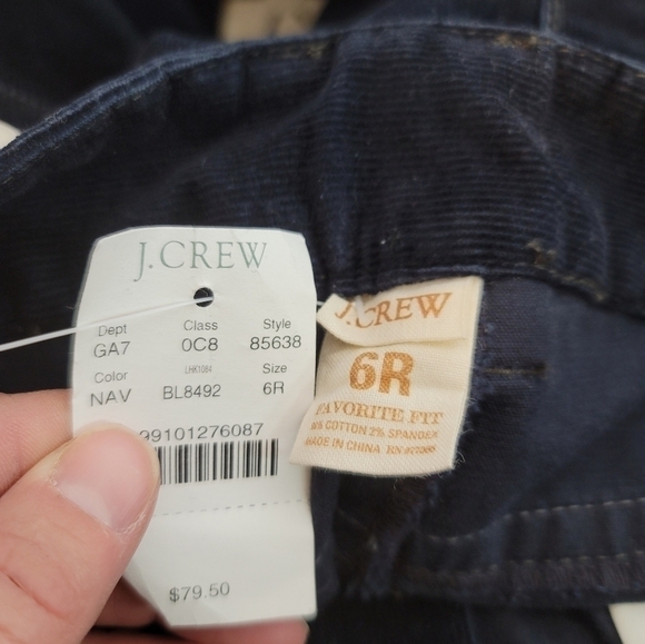 J.CREW STRETCH VINTAGE CORD IN BLACK, SZ 6R - Picture 10 of 14